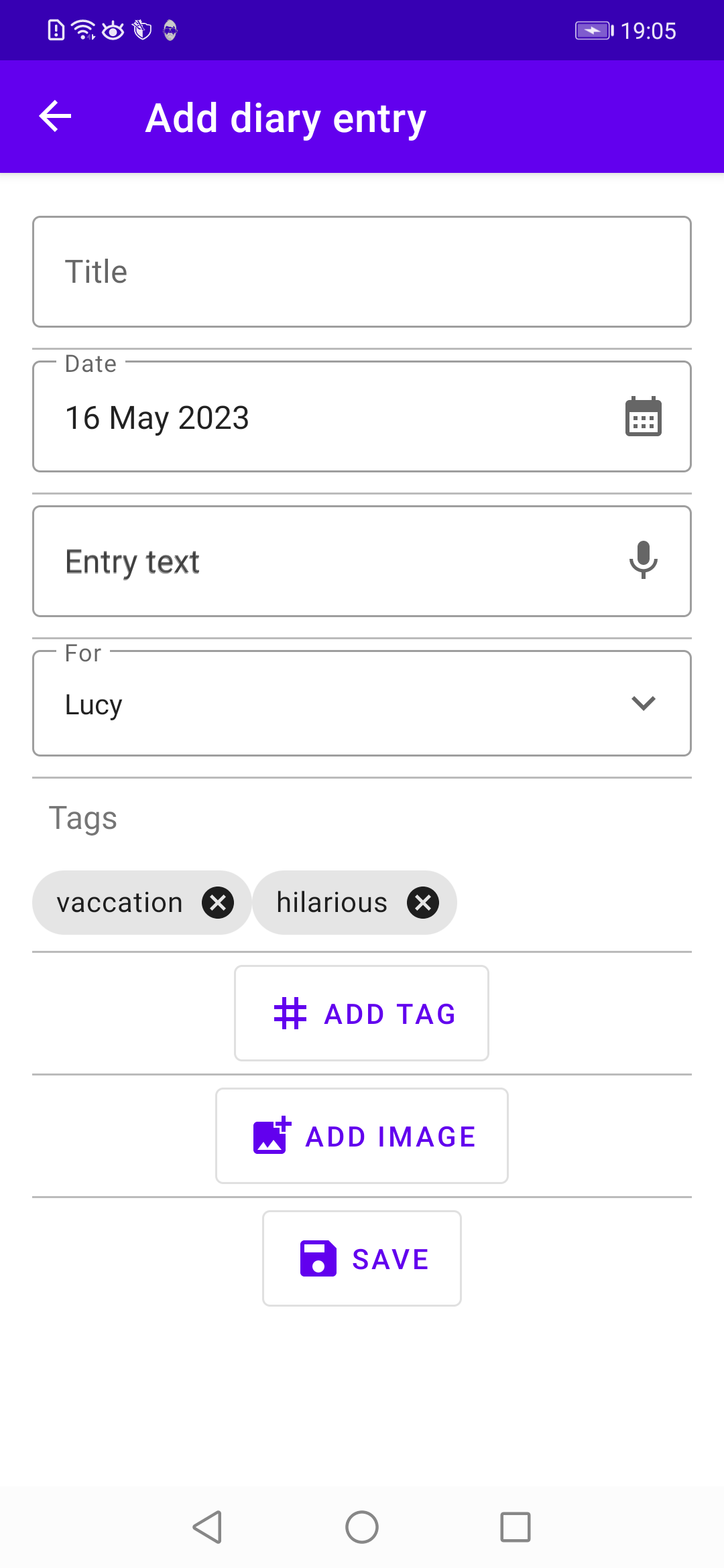 Assigned tags are shown in the tags area